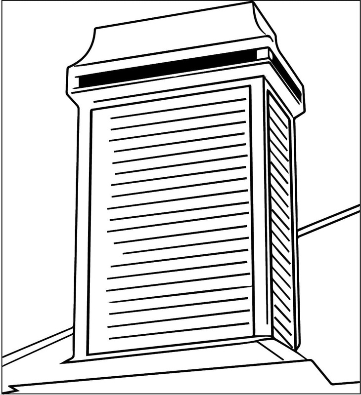 Zeichne Schornstein zum Ausdrucken