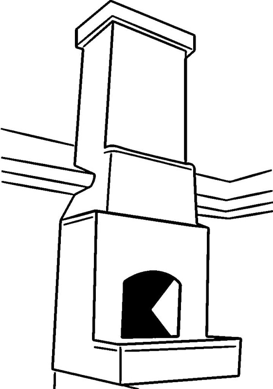 Zeichne Schornstein zum Ausdrucken für Kinder