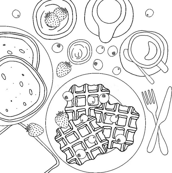 Zeichne Waffeln basisch