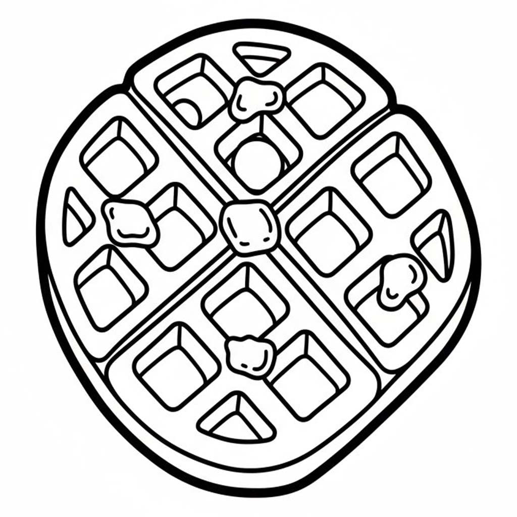 Zeichne Waffeln druckbare für Kinder