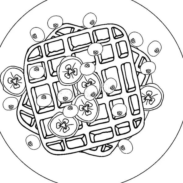 Zeichne Waffeln kostenlos