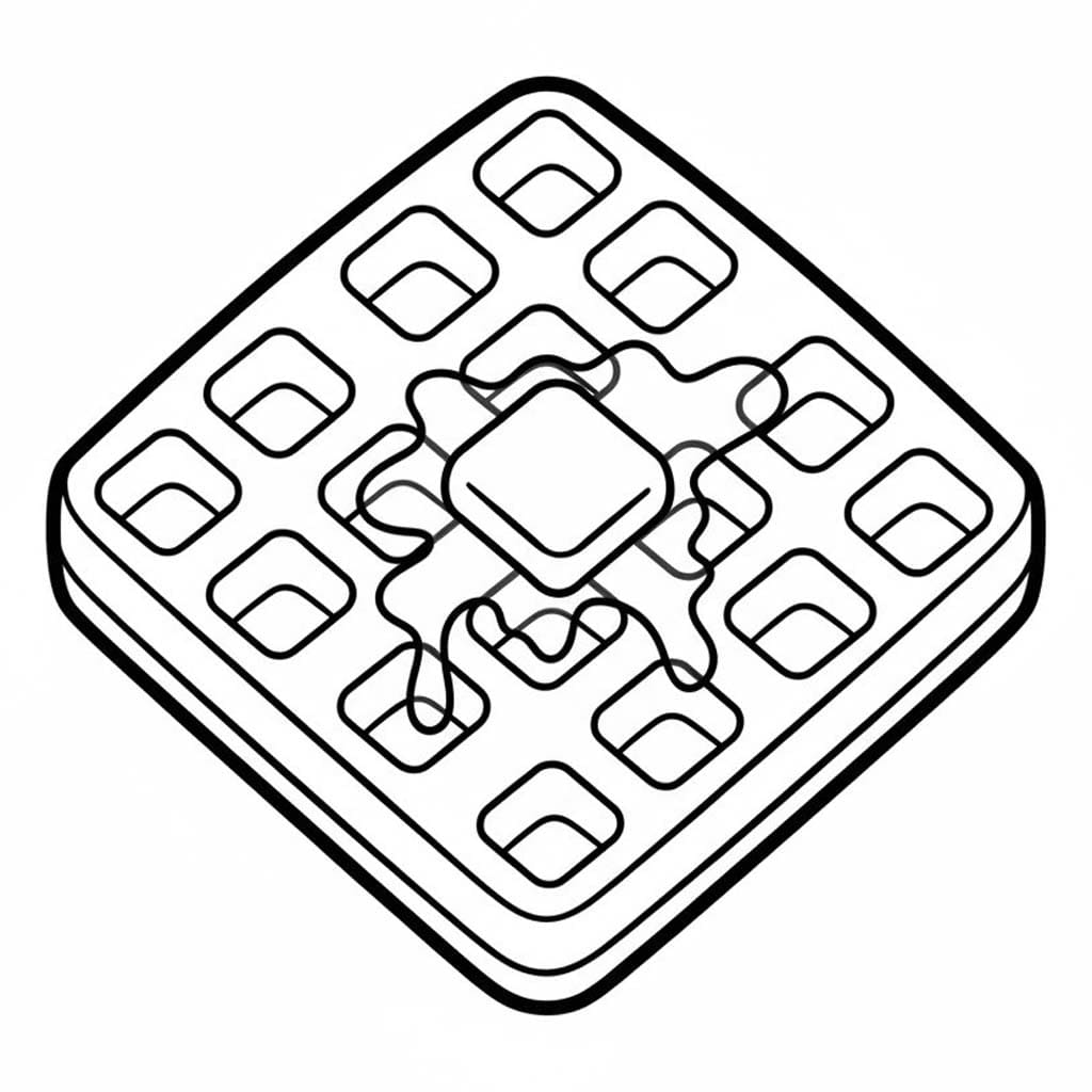 Zeichne Waffeln kostenlos druckbare