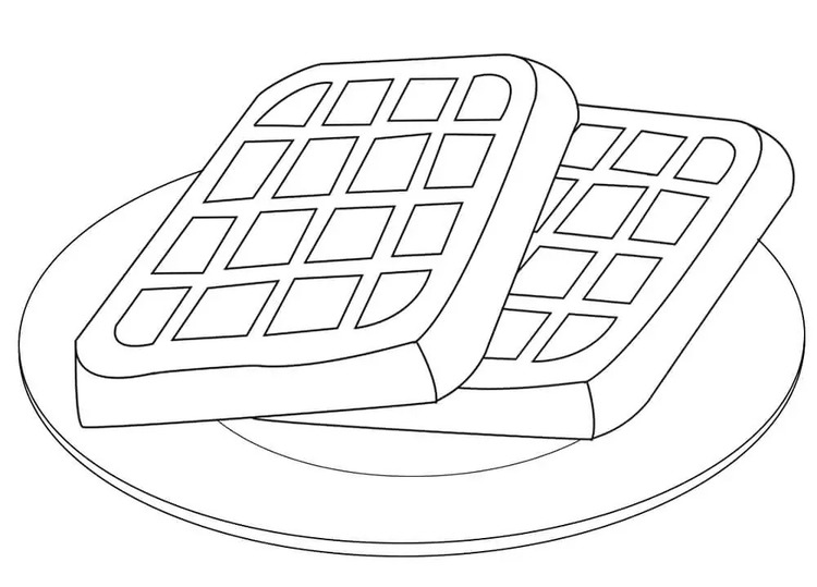 Zeichne Waffeln kostenlos einfach
