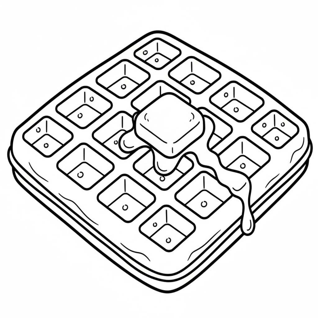 Zeichne Waffeln schlicht