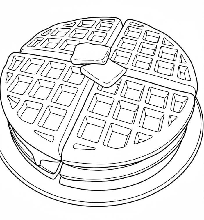 Zeichne Waffeln zum Ausdrucken für Kinder