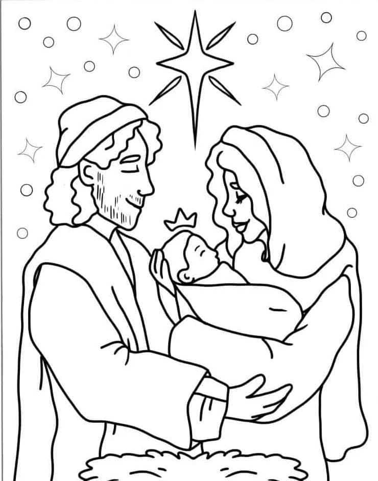 Weihnachtskrippe ausmalbilder