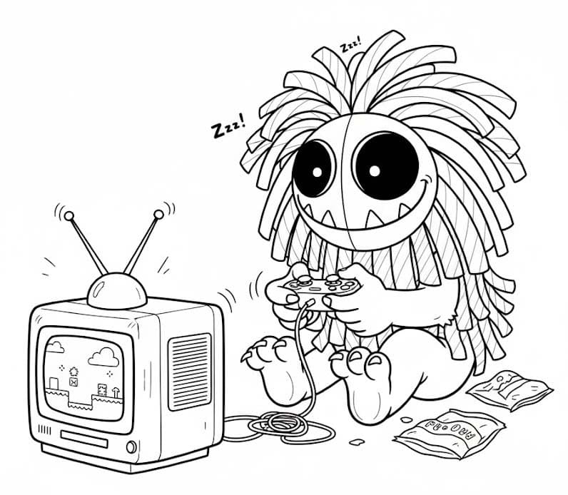 Zeichne Yarnaby zum Ausdrucken für Kinder