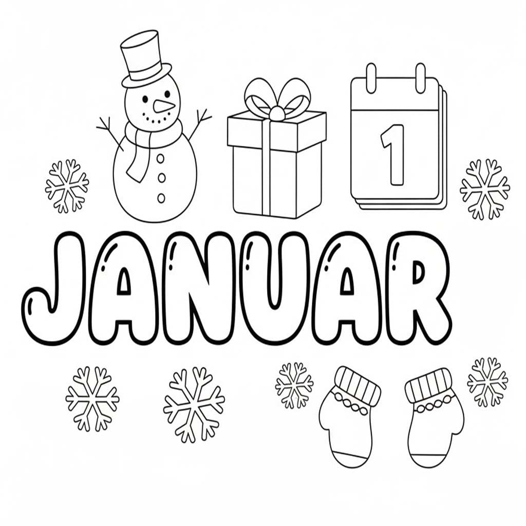 Zeichnung Januar basisch