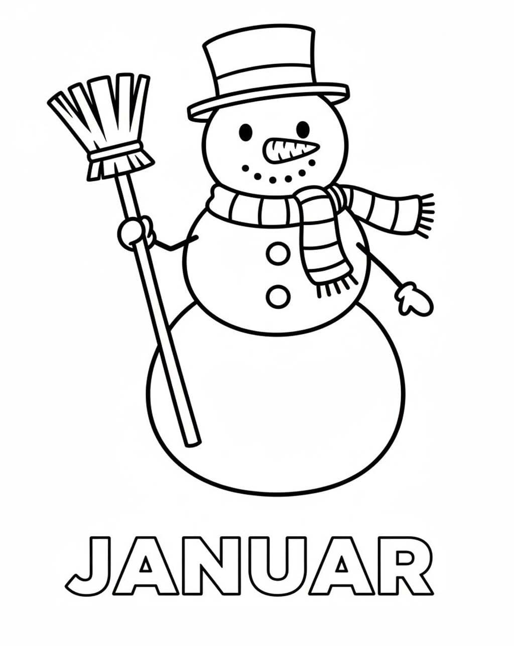 Zeichnung Januar kostenlos