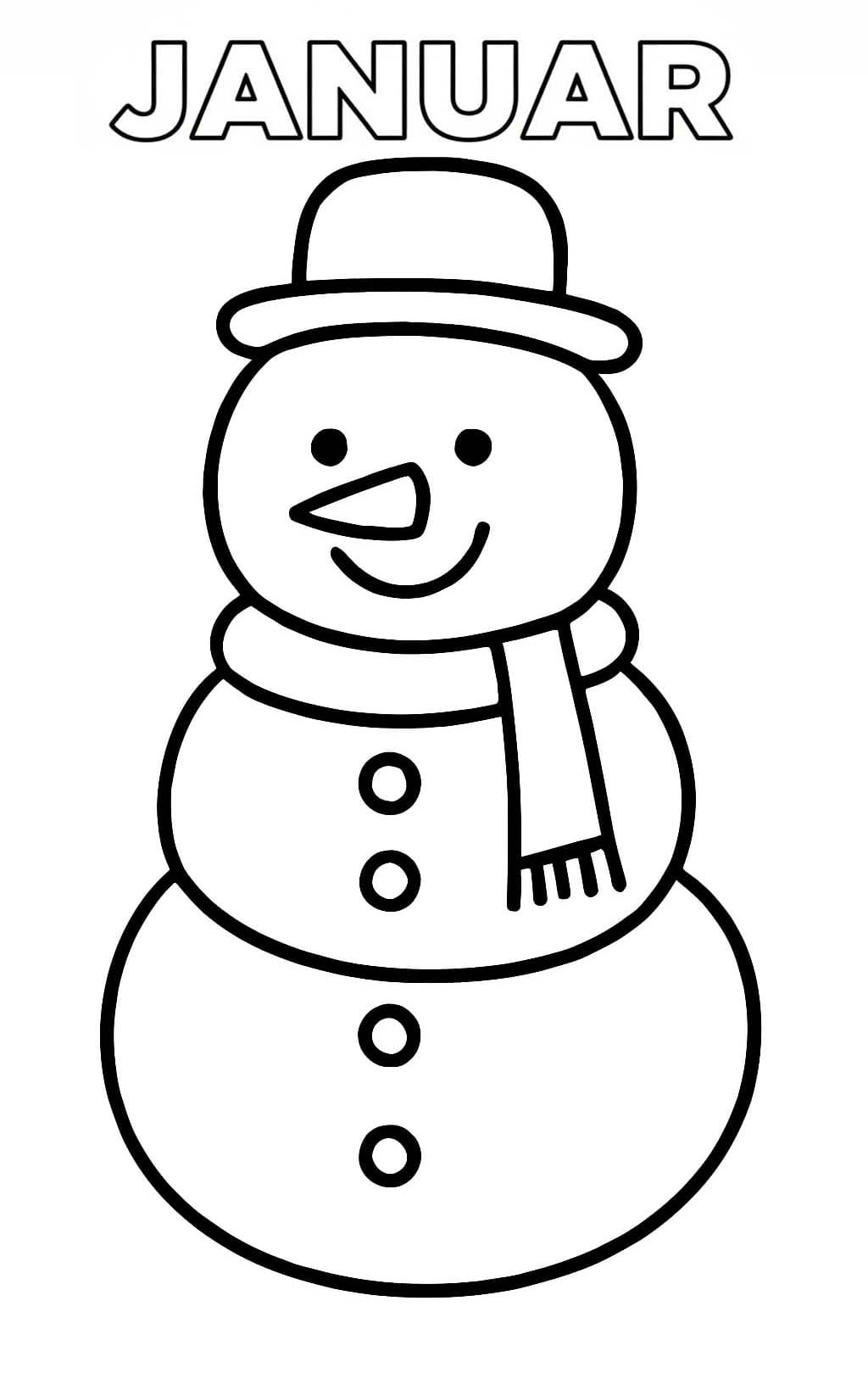 Zeichnung Januar kostenlos druckbare