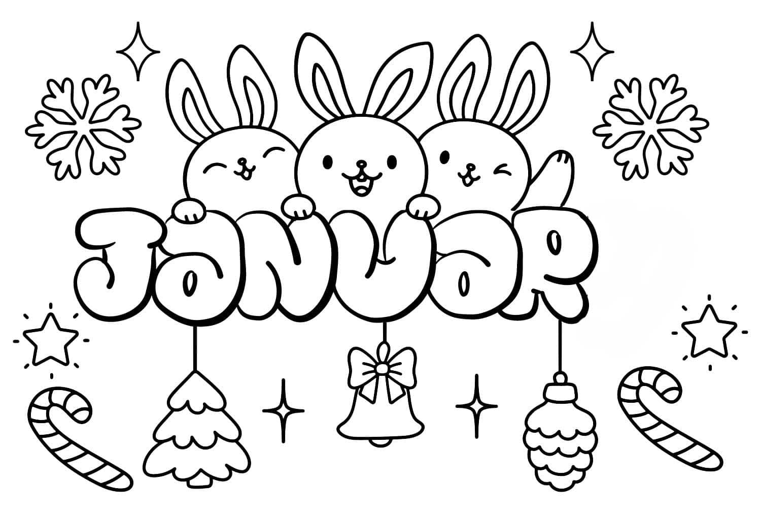 Zeichnung Januar kostenlos druckbare basisch