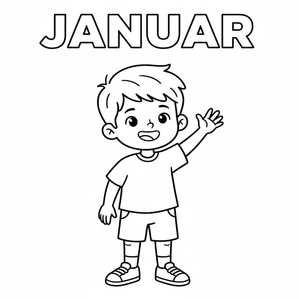 Zeichnung Januar schlicht