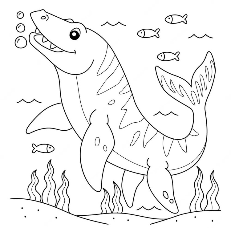 Mosasaurus druckbare für Kinder