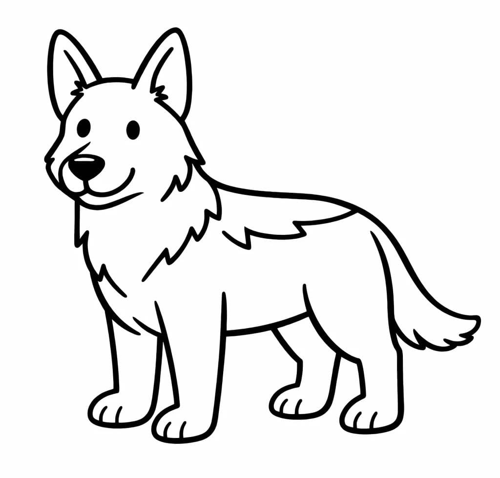 Deutscher Schäferhund druckbare schlicht