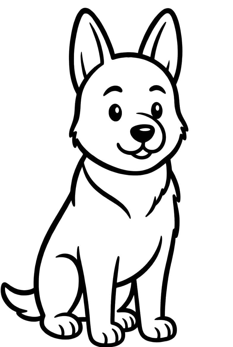 Druckbare Deutscher Schäferhund