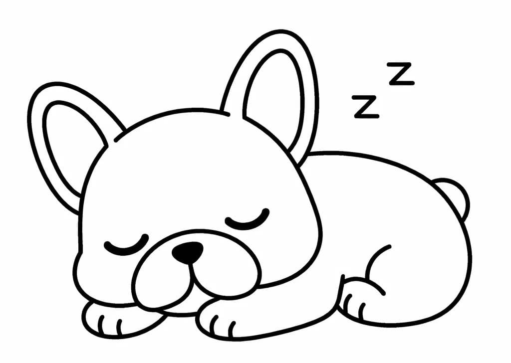 Französische Bulldogge druckbare schlicht