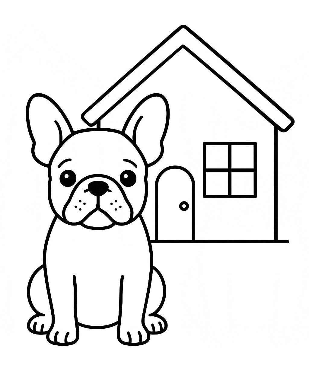 Französische Bulldogge kostenlos druckbare basisch