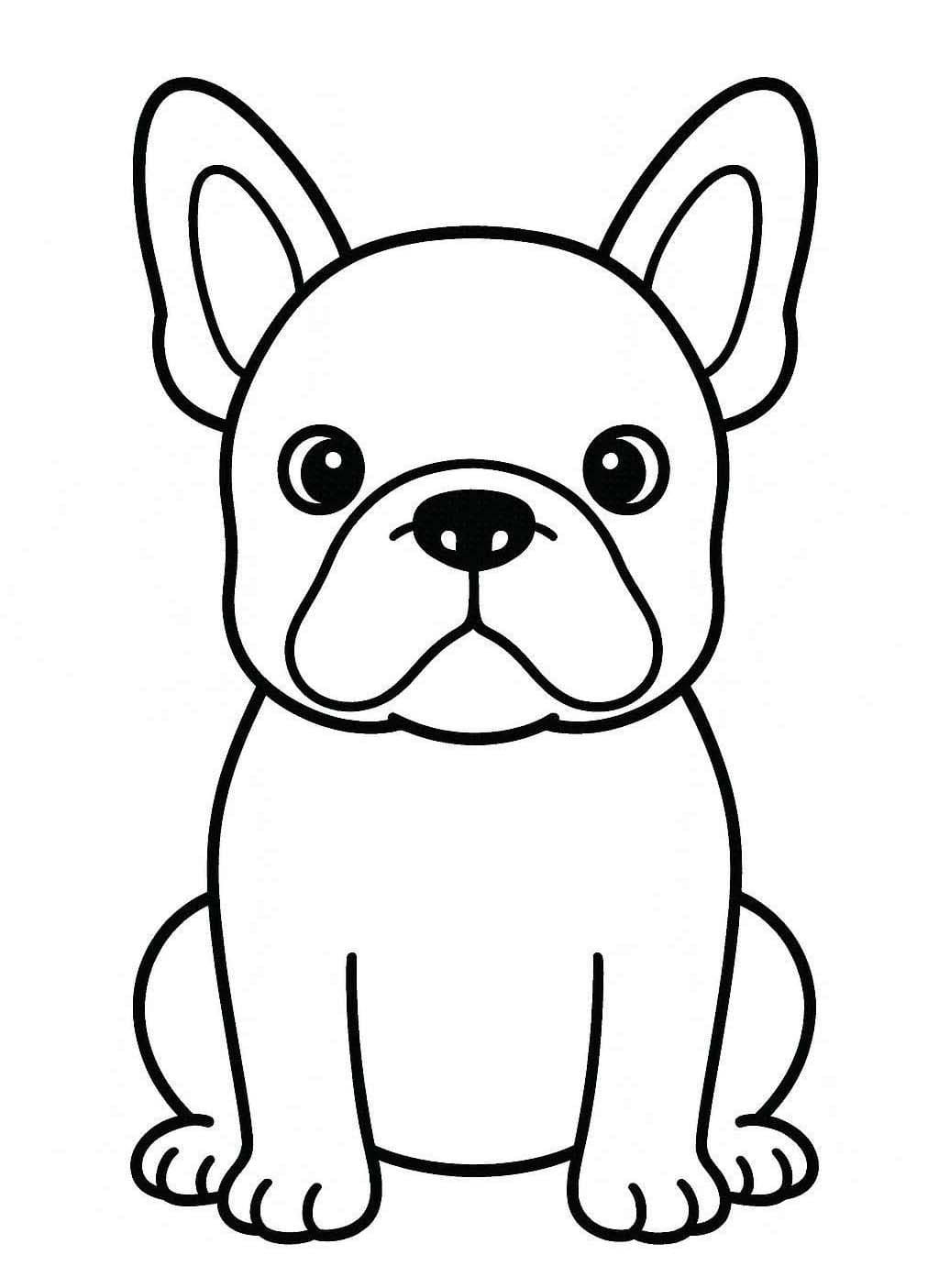 Französische Bulldogge kostenlos druckbare einfach