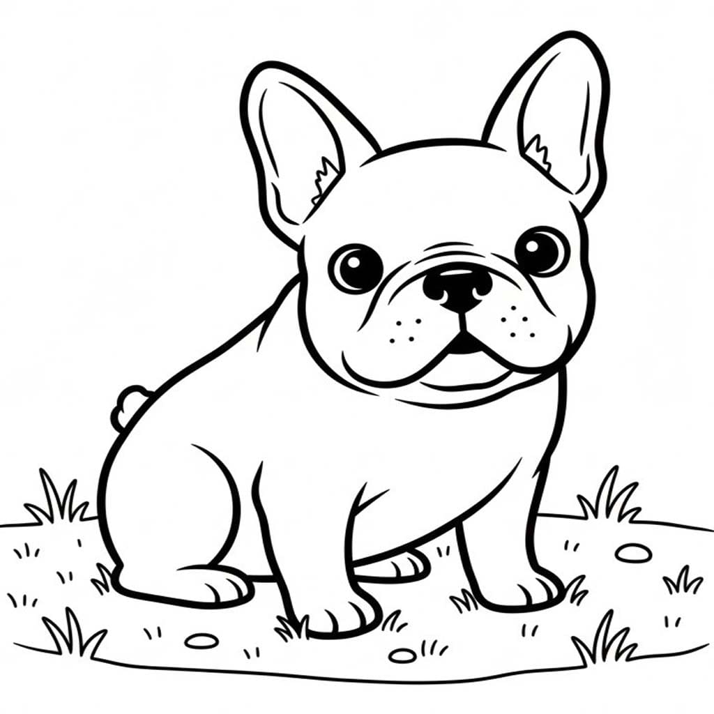 Französische Bulldogge kostenlos druckbare schlicht