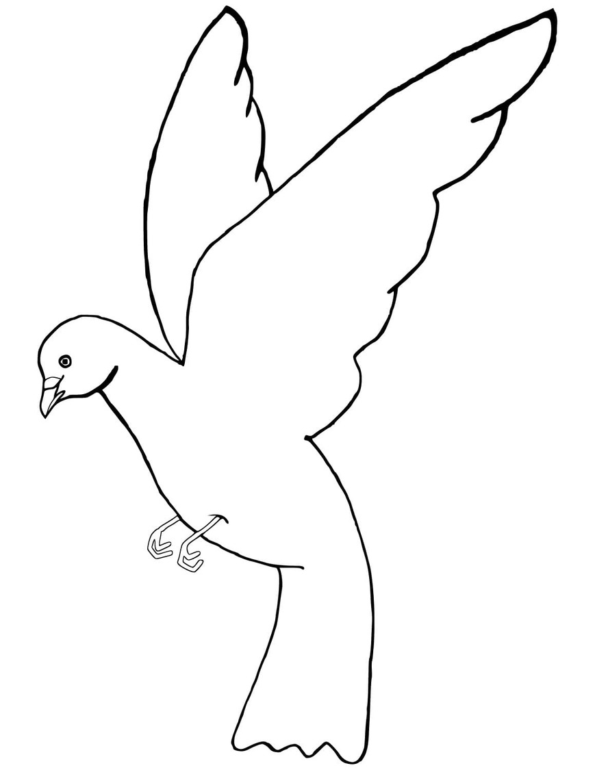 Friedenstaube druckbare schlicht