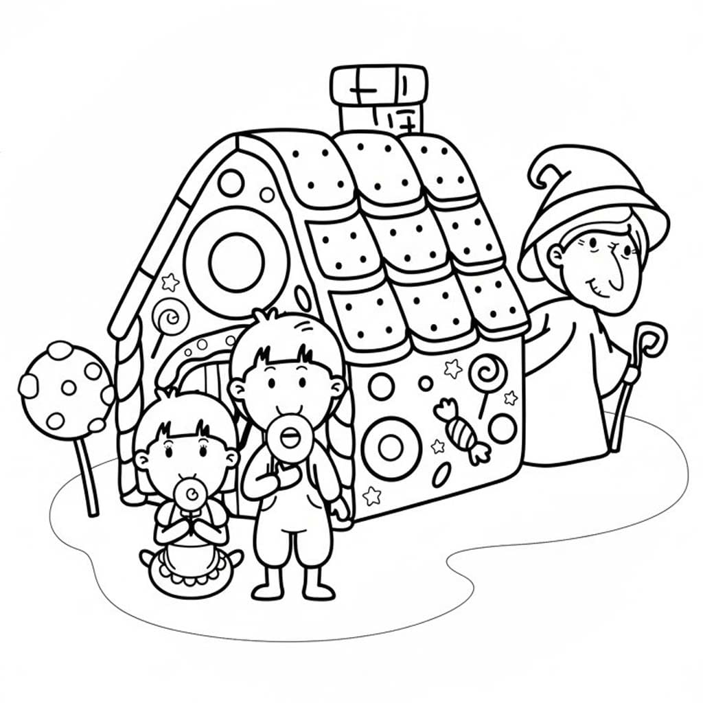 Hänsel und Gretel kostenlos druckbare einfach