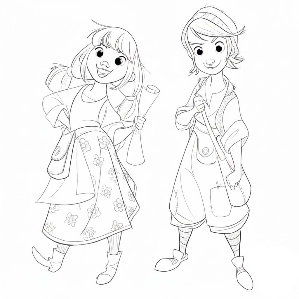 Hänsel und Gretel kostenlos druckbare für Kinder