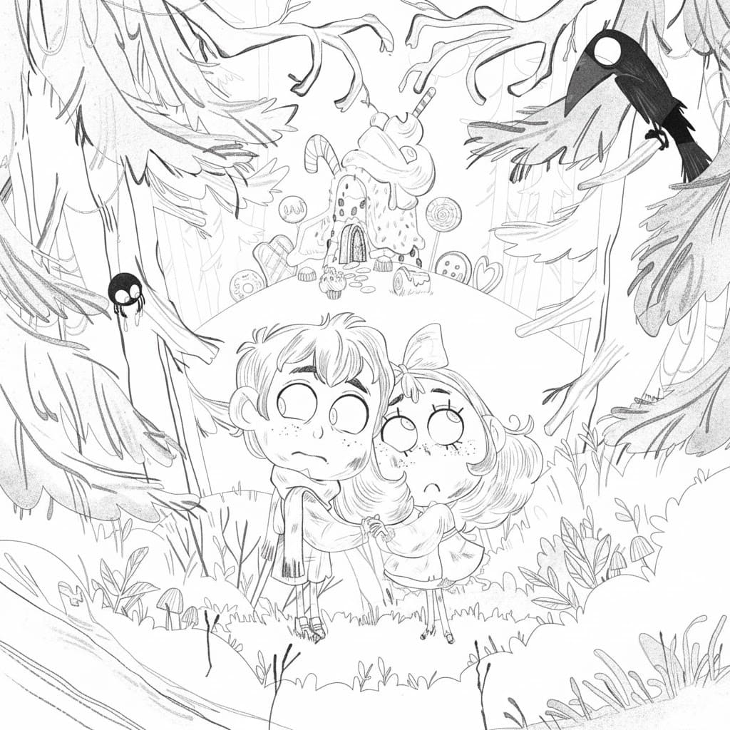 Hänsel und Gretel zum Ausdrucken