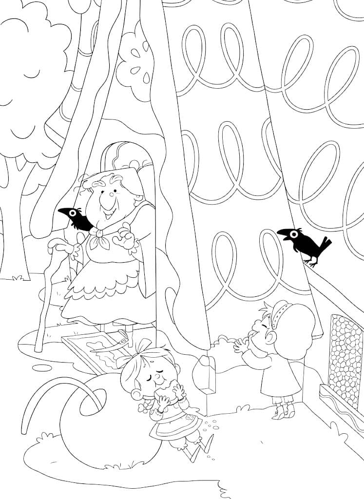 Hänsel und Gretel zum Ausdrucken für Kinder