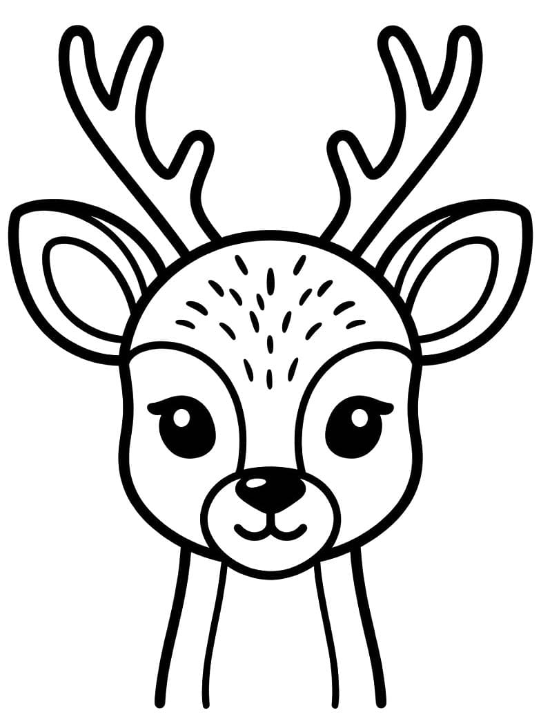 Hirschkopf druckbare einfach