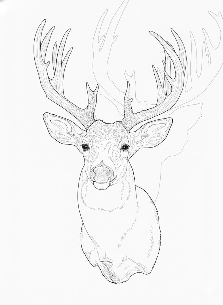 Hirschkopf druckbare für Kinder