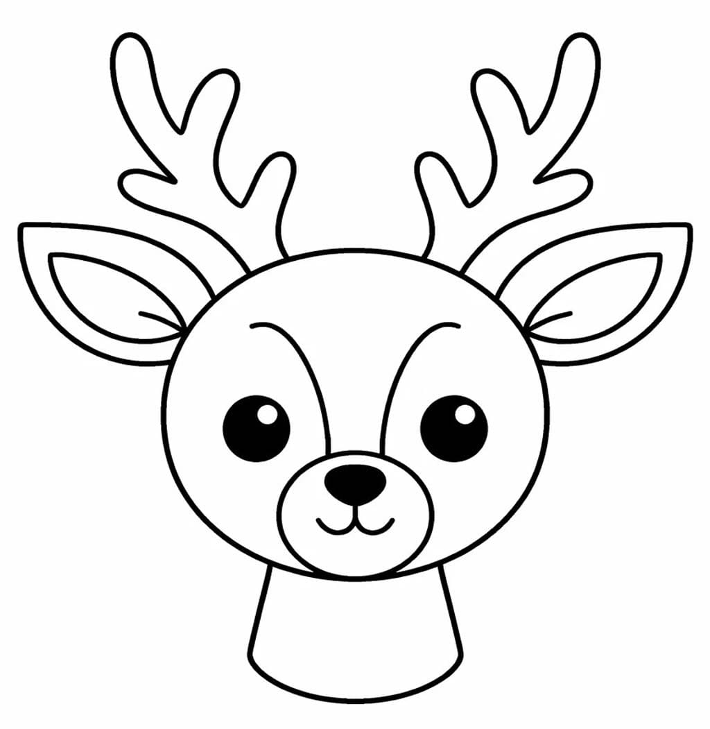 Hirschkopf druckbare schlicht