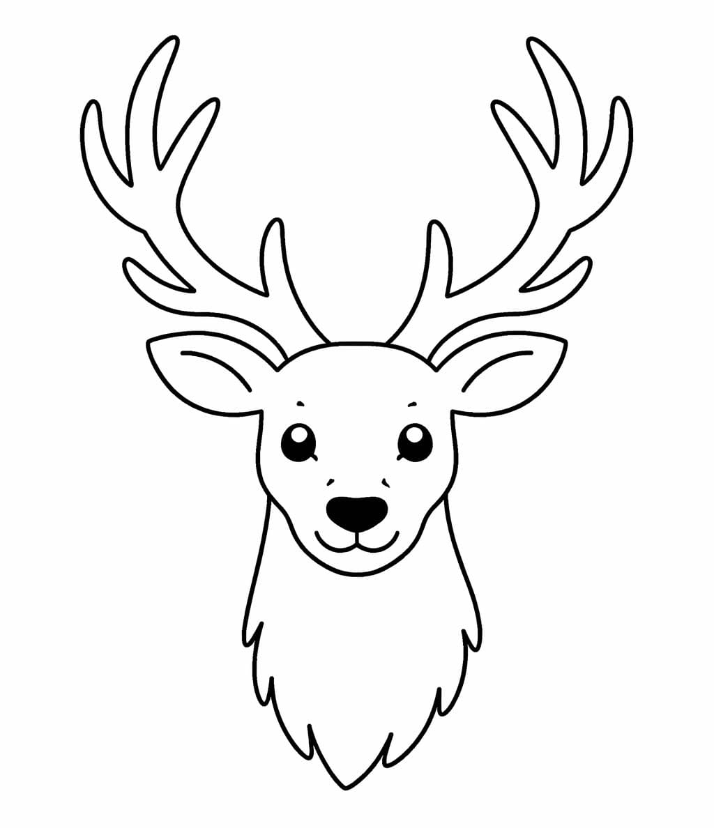 Hirschkopf kostenlos druckbare basisch