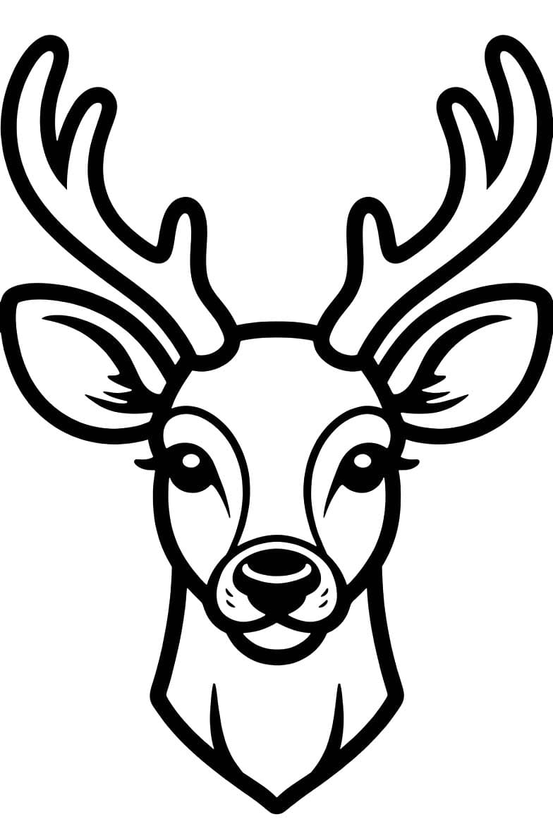 Hirschkopf kostenlos druckbare einfach
