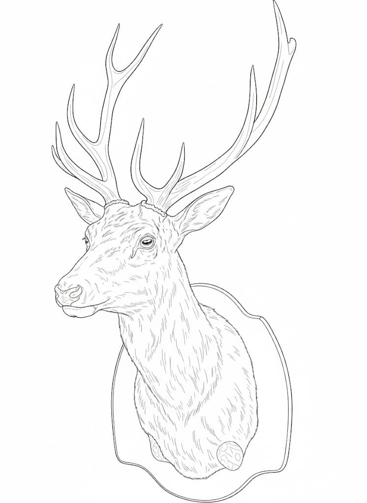Hirschkopf kostenlos druckbare für Kinder