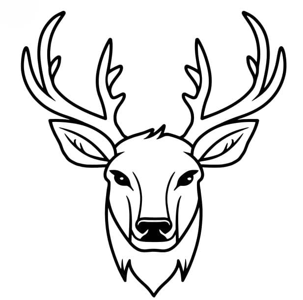 Hirschkopf kostenlos druckbare schlicht