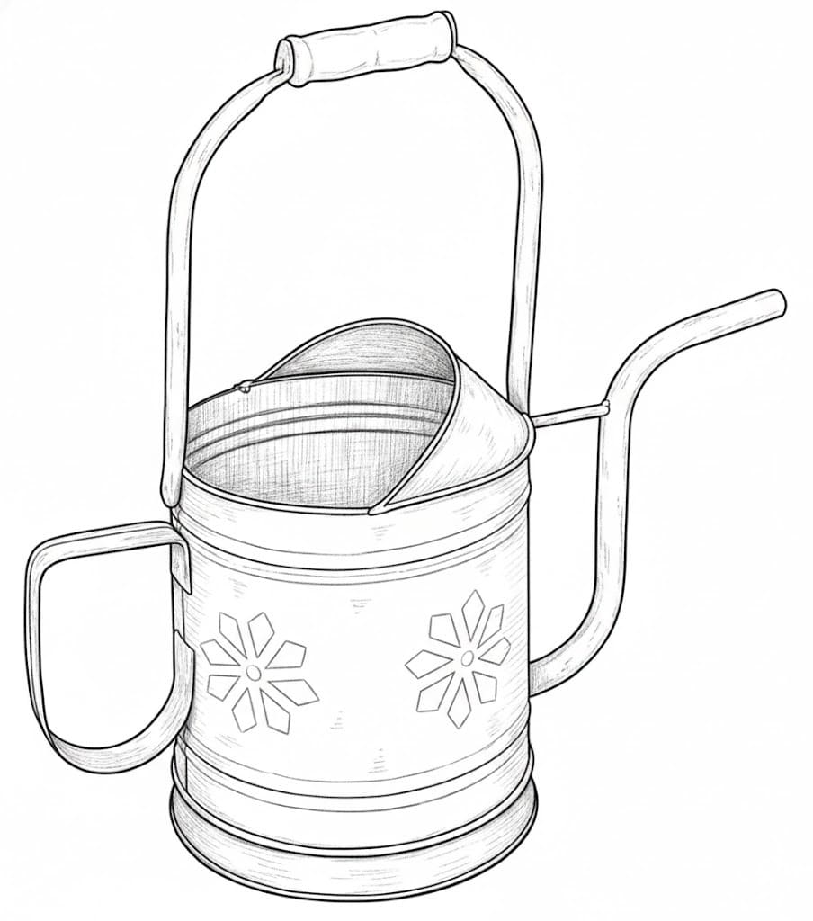 Kostenlos druckbare Gießkanne