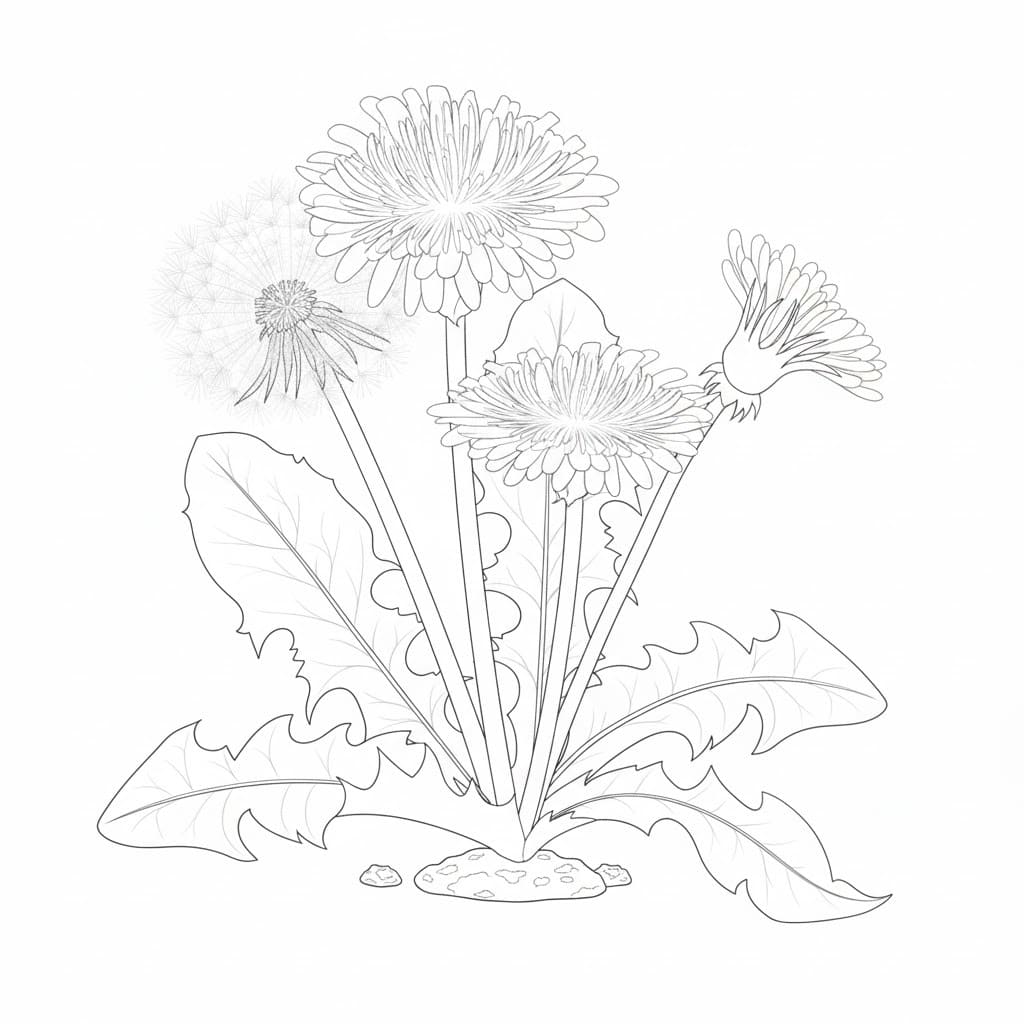 Pusteblume zum Ausdrucken