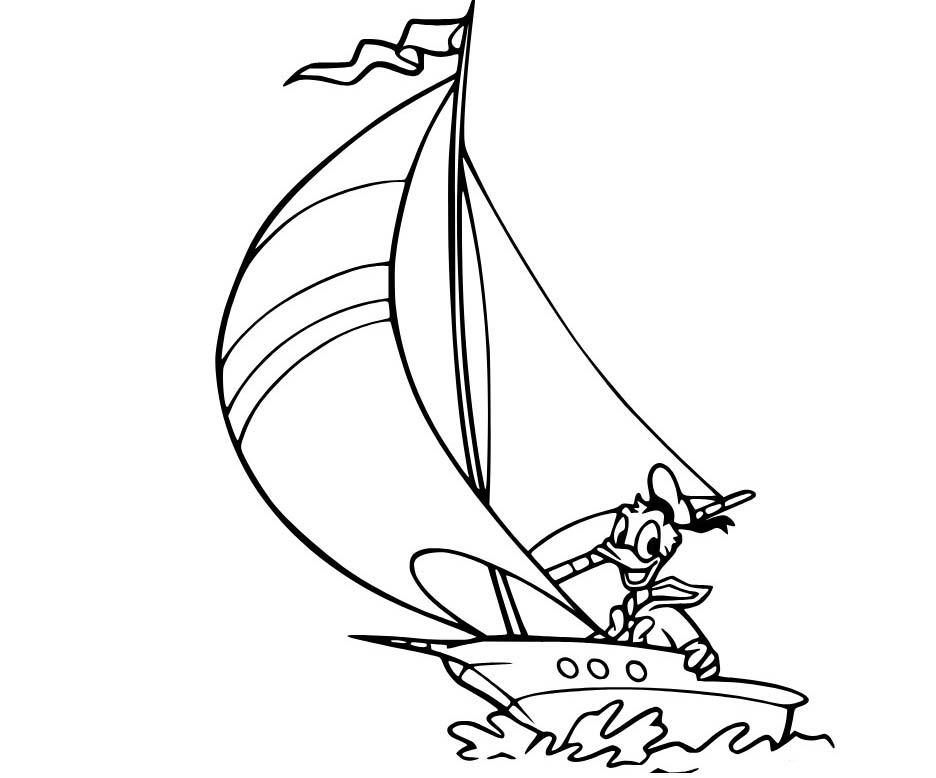 Segelschiff druckbare einfach