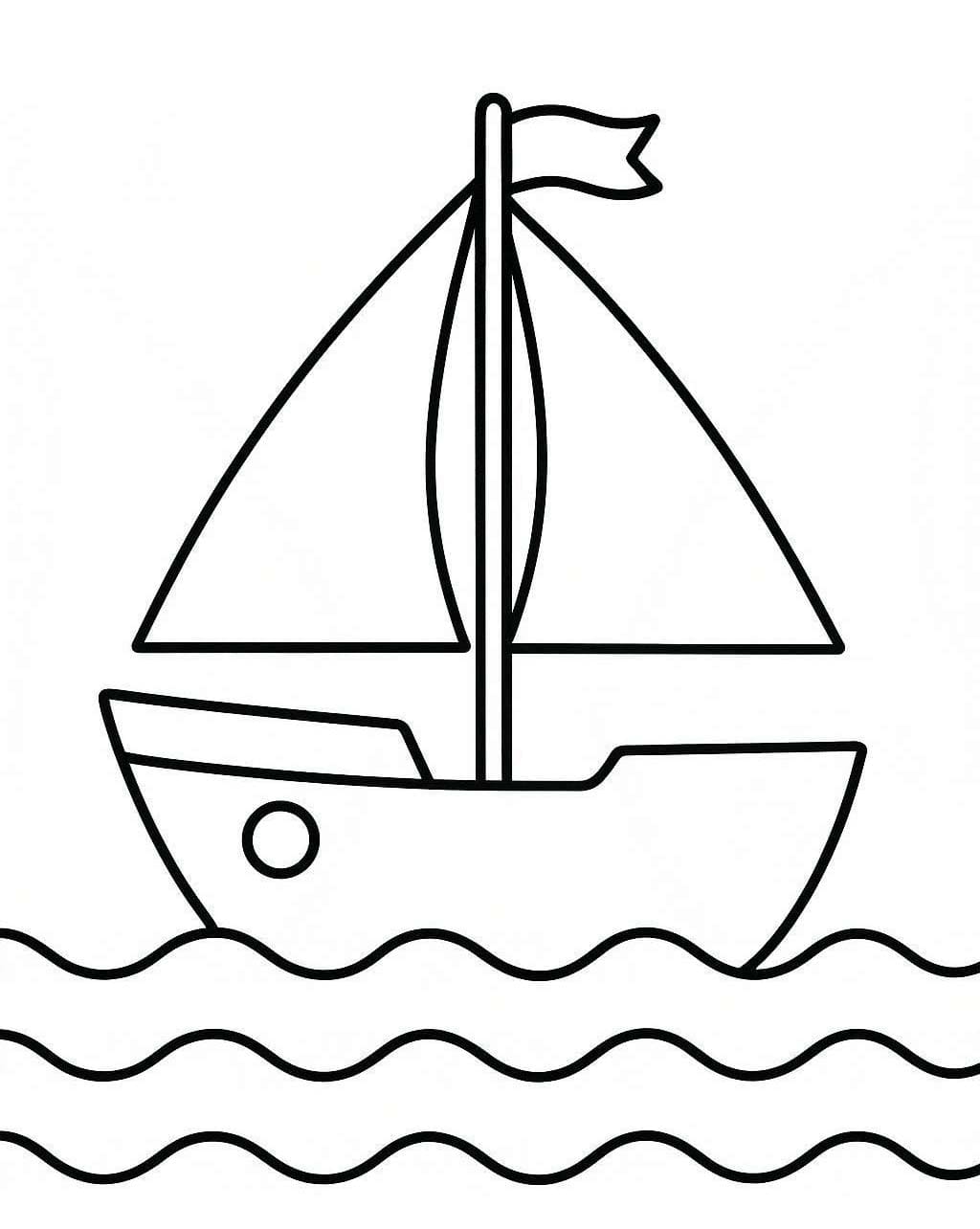 Segelschiff zum Ausdrucken für Kinder