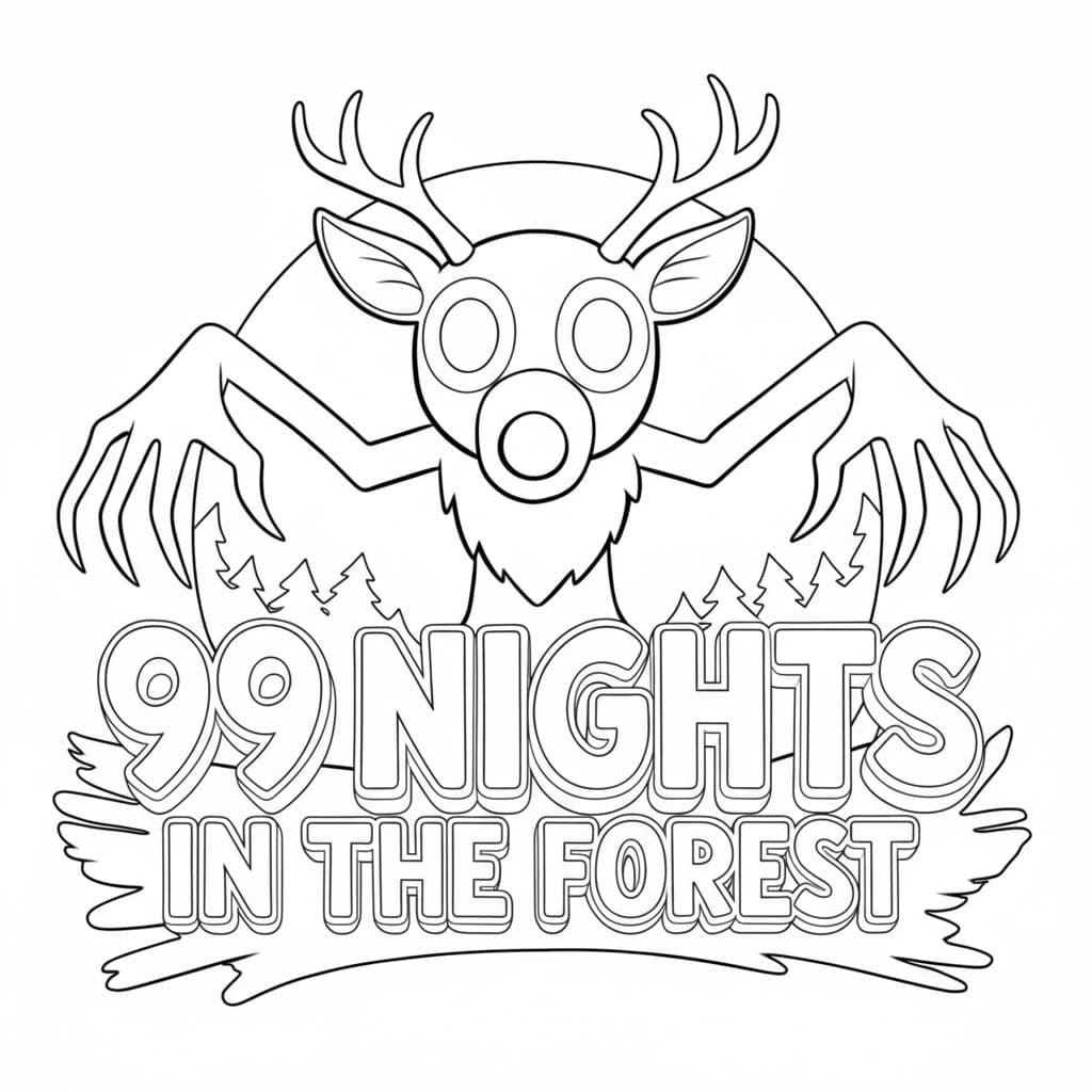 99 Nights in the Forest coloring pages