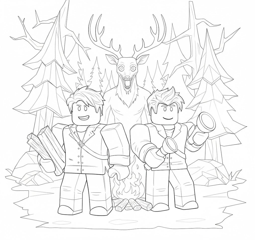 Zeichne 99 Nights in the Forest kostenlos druckbare