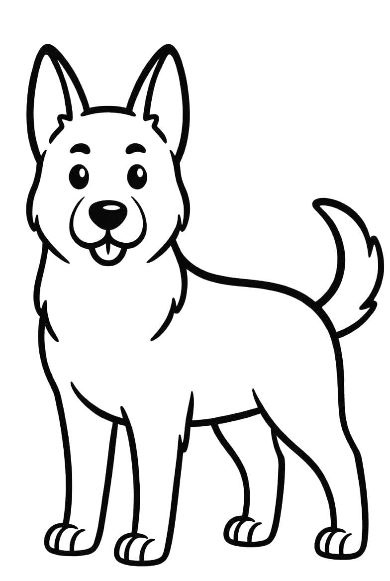 Zeichne Deutscher Schäferhund basisch