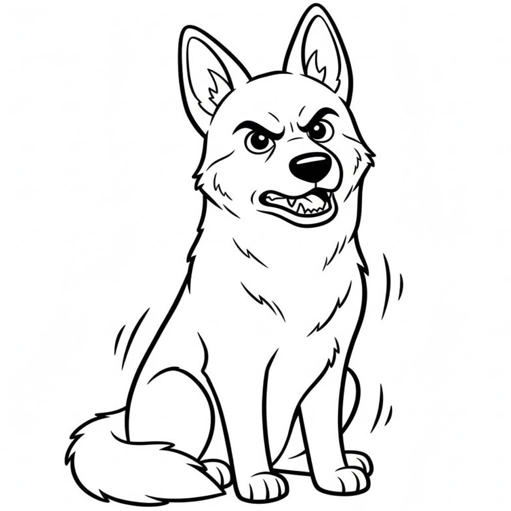 Zeichne Deutscher Schäferhund druckbare