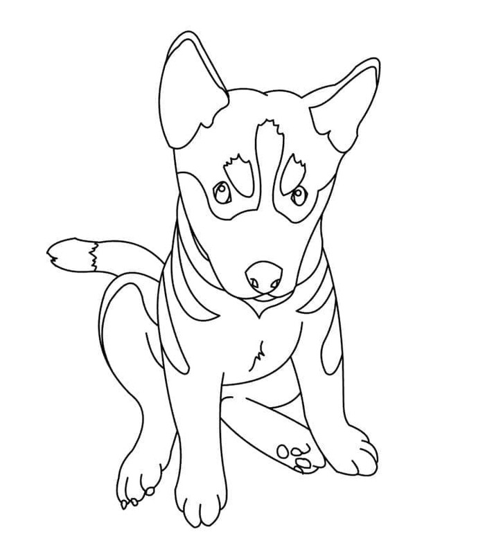 Zeichne Deutscher Schäferhund einfach