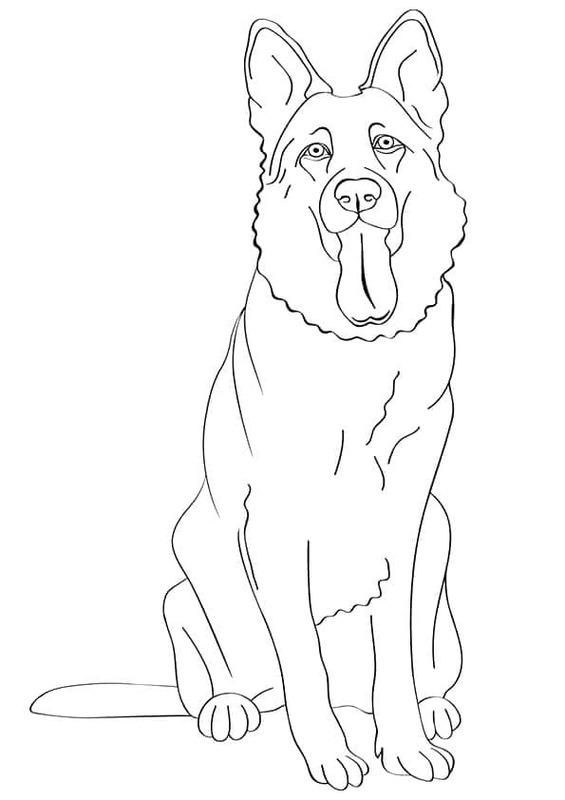Deutscher Schäferhund coloring pages