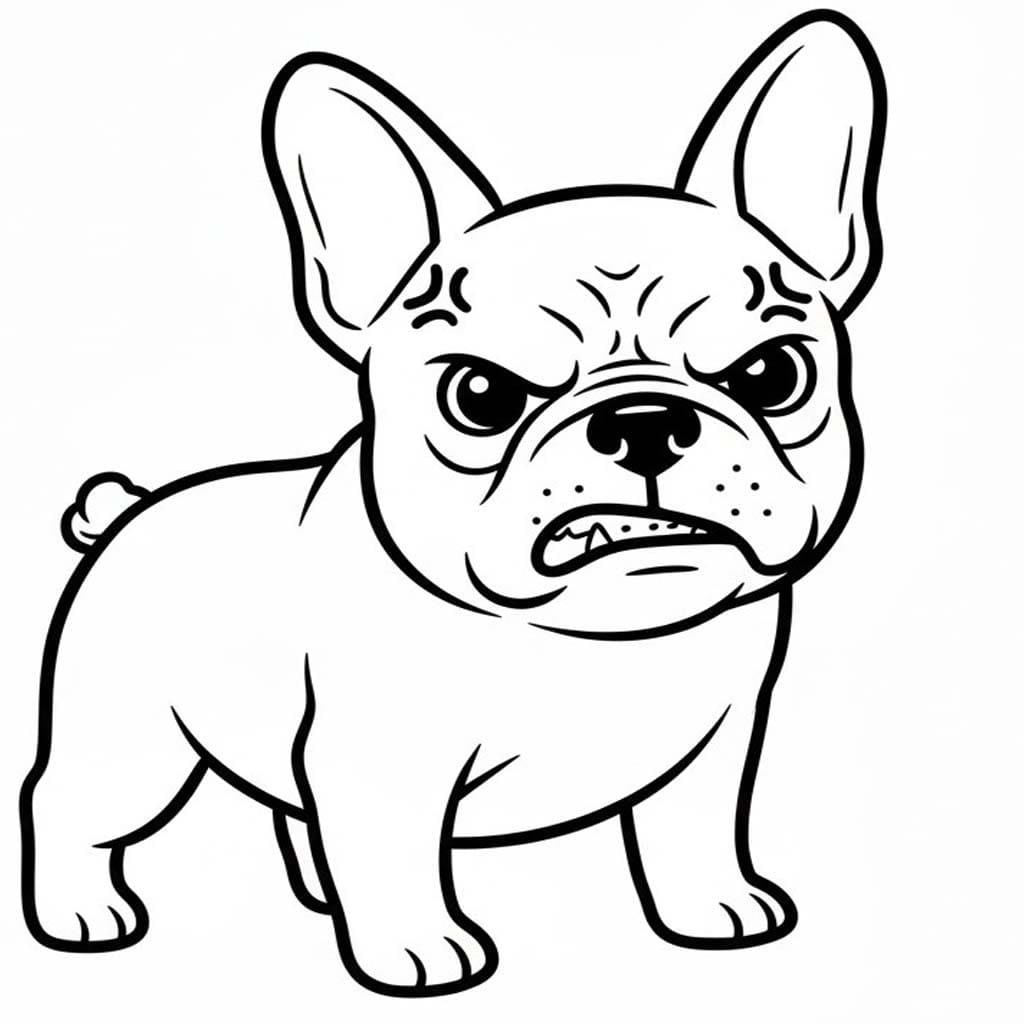 Zeichne Französische Bulldogge druckbare