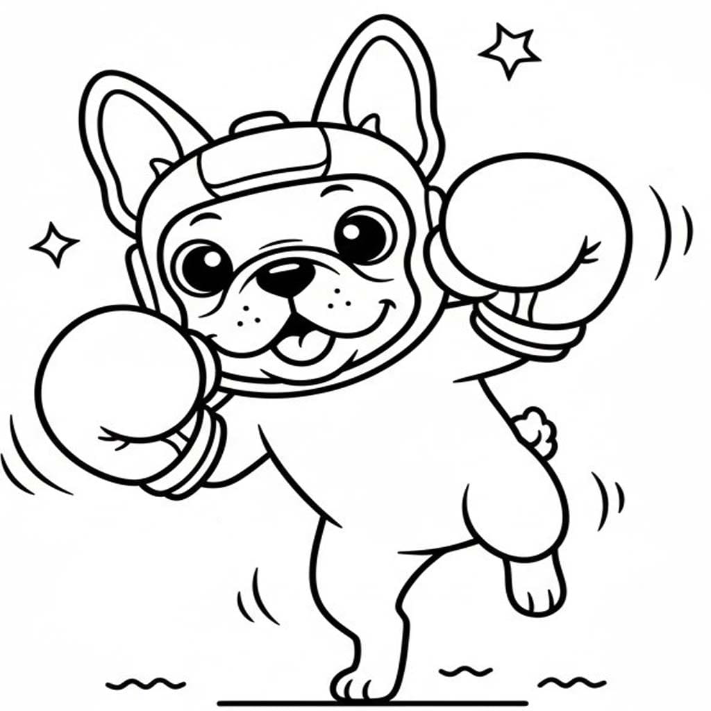 Zeichne Französische Bulldogge kostenlos basisch