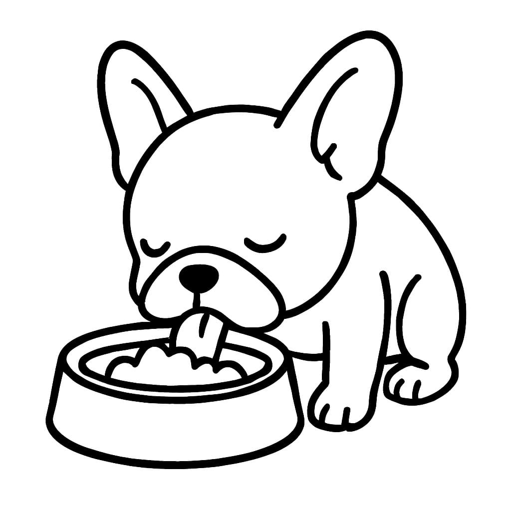 Zeichne Französische Bulldogge kostenlos druckbare einfach