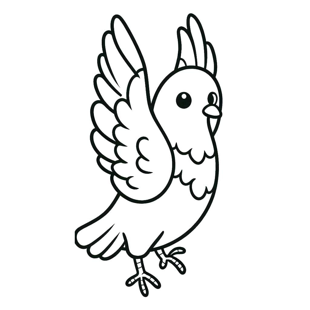 Zeichne Friedenstaube druckbare