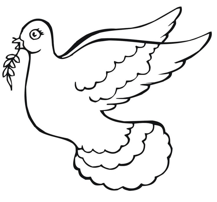 Zeichne Friedenstaube druckbare basisch